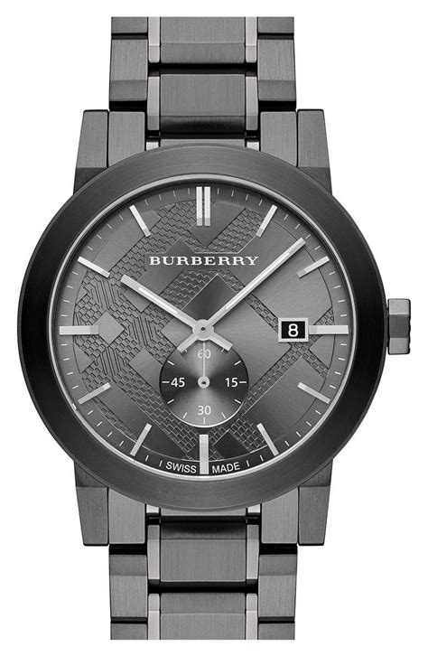 burberry men's check swiss quartz bracelet watch 42mm|burberry watch 42mm price.